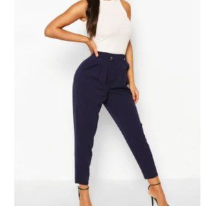 Boohoo Tailored Crepe Carrot Leg Trouser